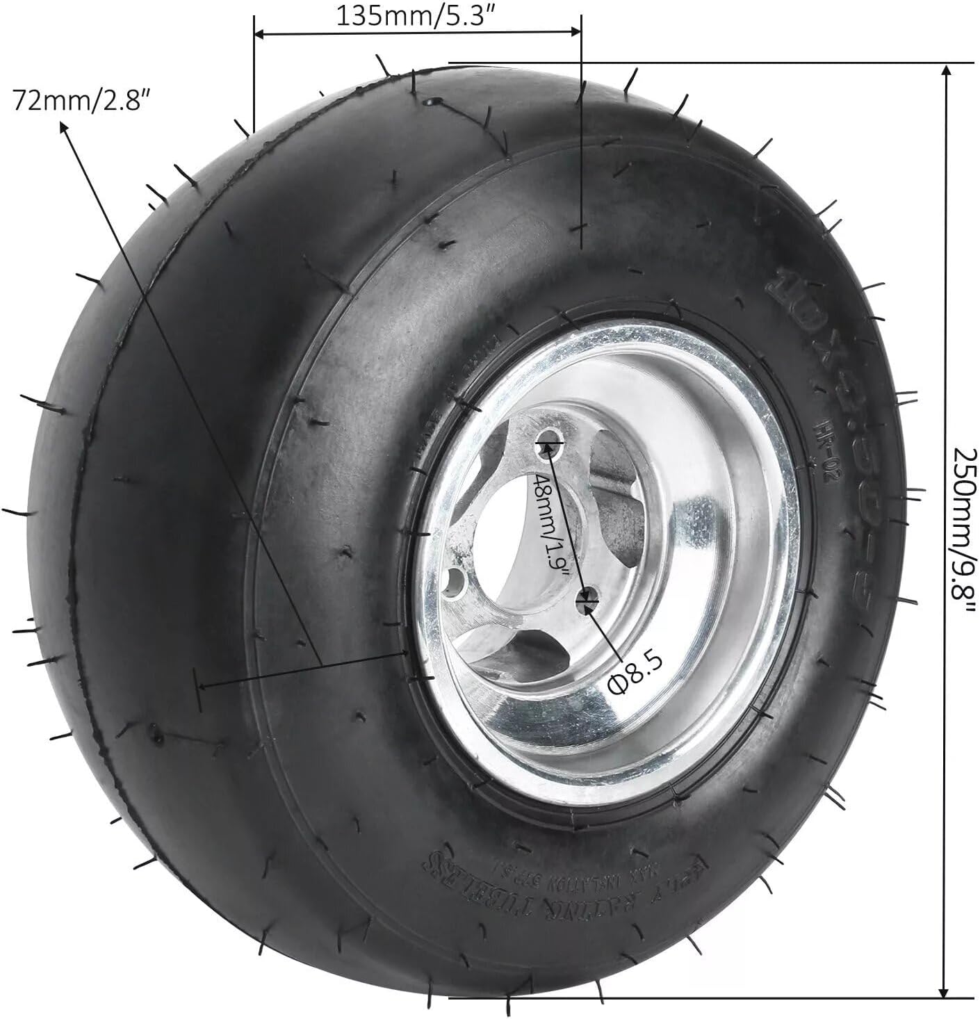 10x4.50-5 11x7.10-5 Wheel Tire Rim For Go Kart ATV Quad Racing Go kart