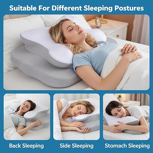 Miniatura 3 de Almohada cervical para cuello y hombro,Almohada de espuma viscoelástica de contorno