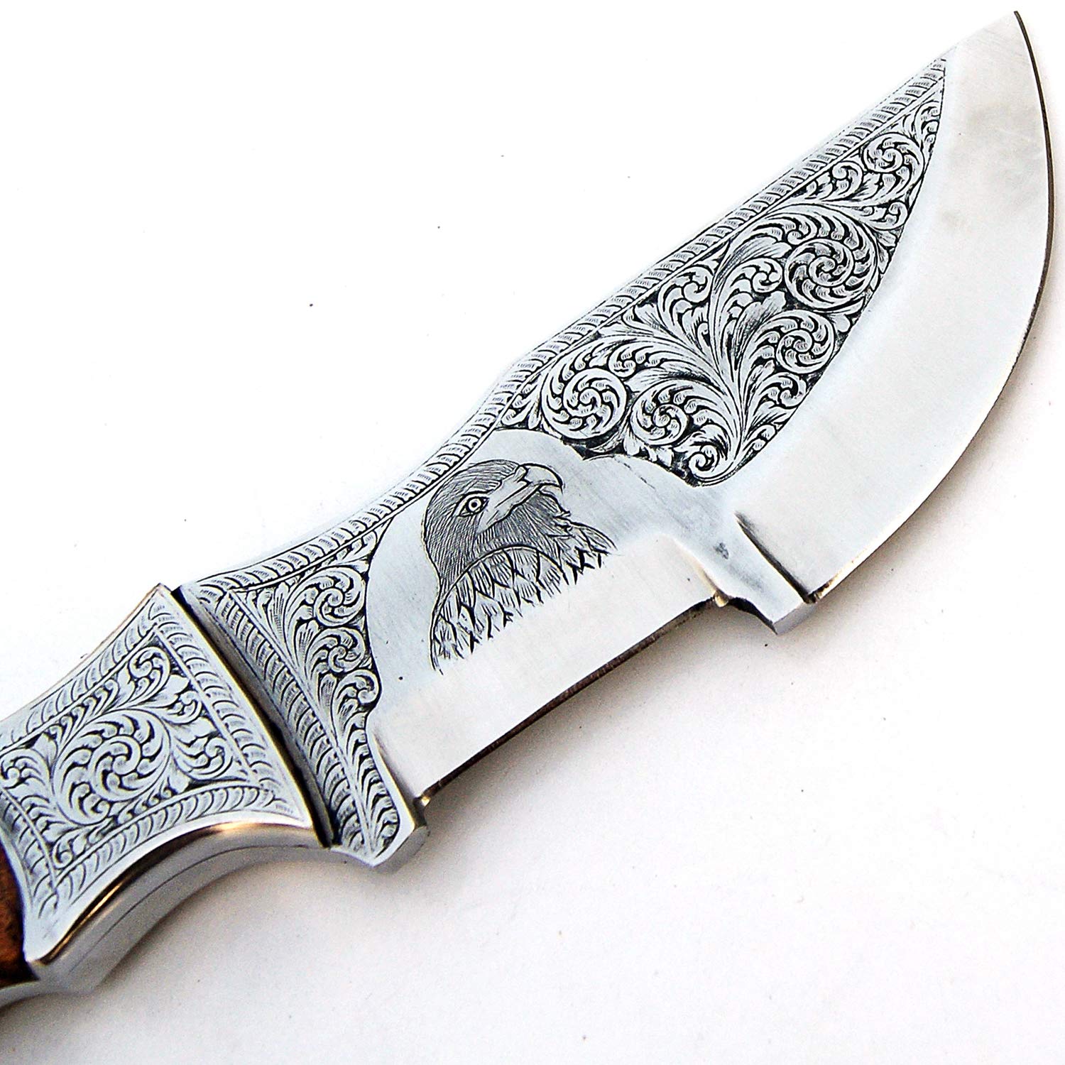 PAL 2000 sbaa-9400 increíble Opera de Arte Total Trabajo A Mano Grabado Sobre EL Cuchillo D 2 de Acero con el Mismo diseño como Cubierta de Piel Hoja colección Cuchillo