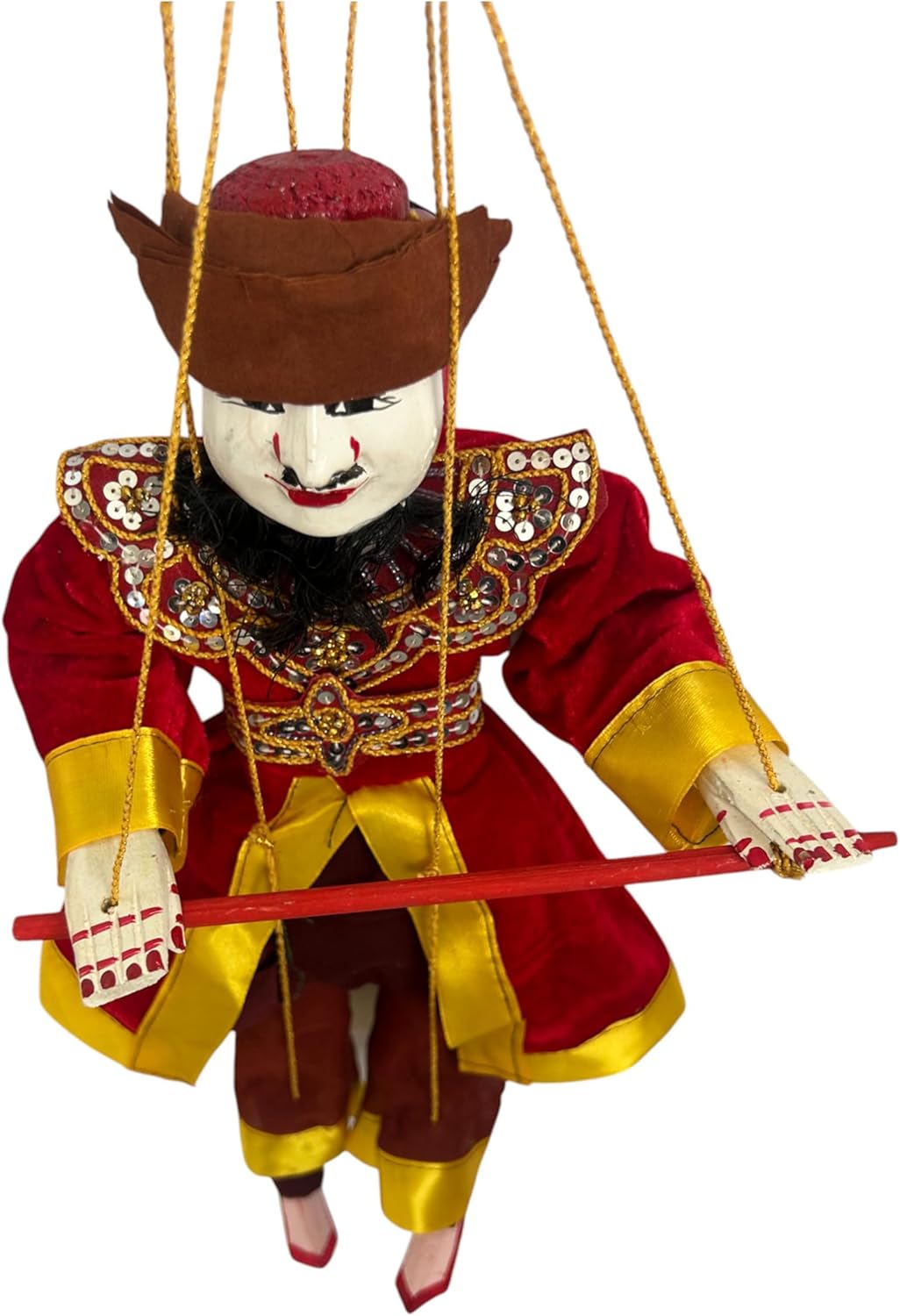 Burmese Zawgyi Alchemist Puppet Marionette - Yoke The Folk Art Doll Collector