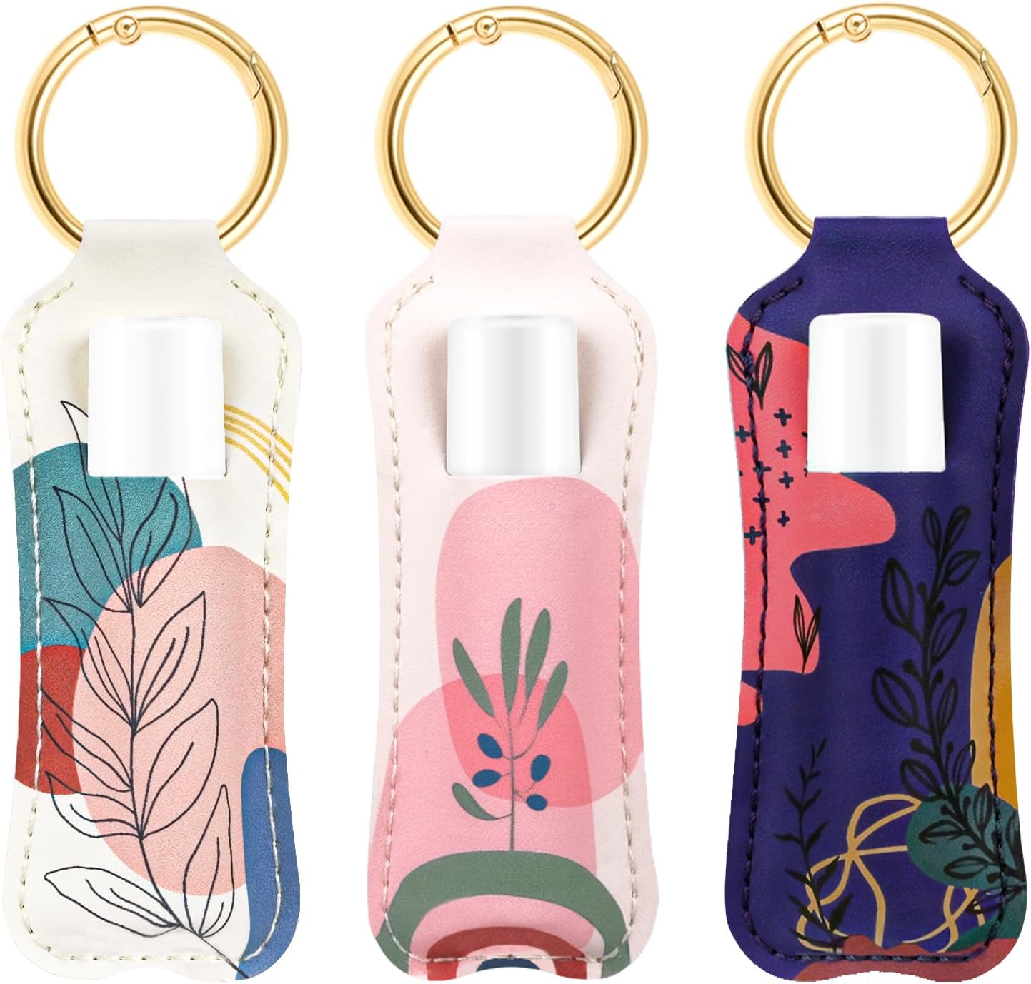 HEYSKAY Chapstick Holder Key Chain Lipstick Holder Lip Balm Holder Keychain