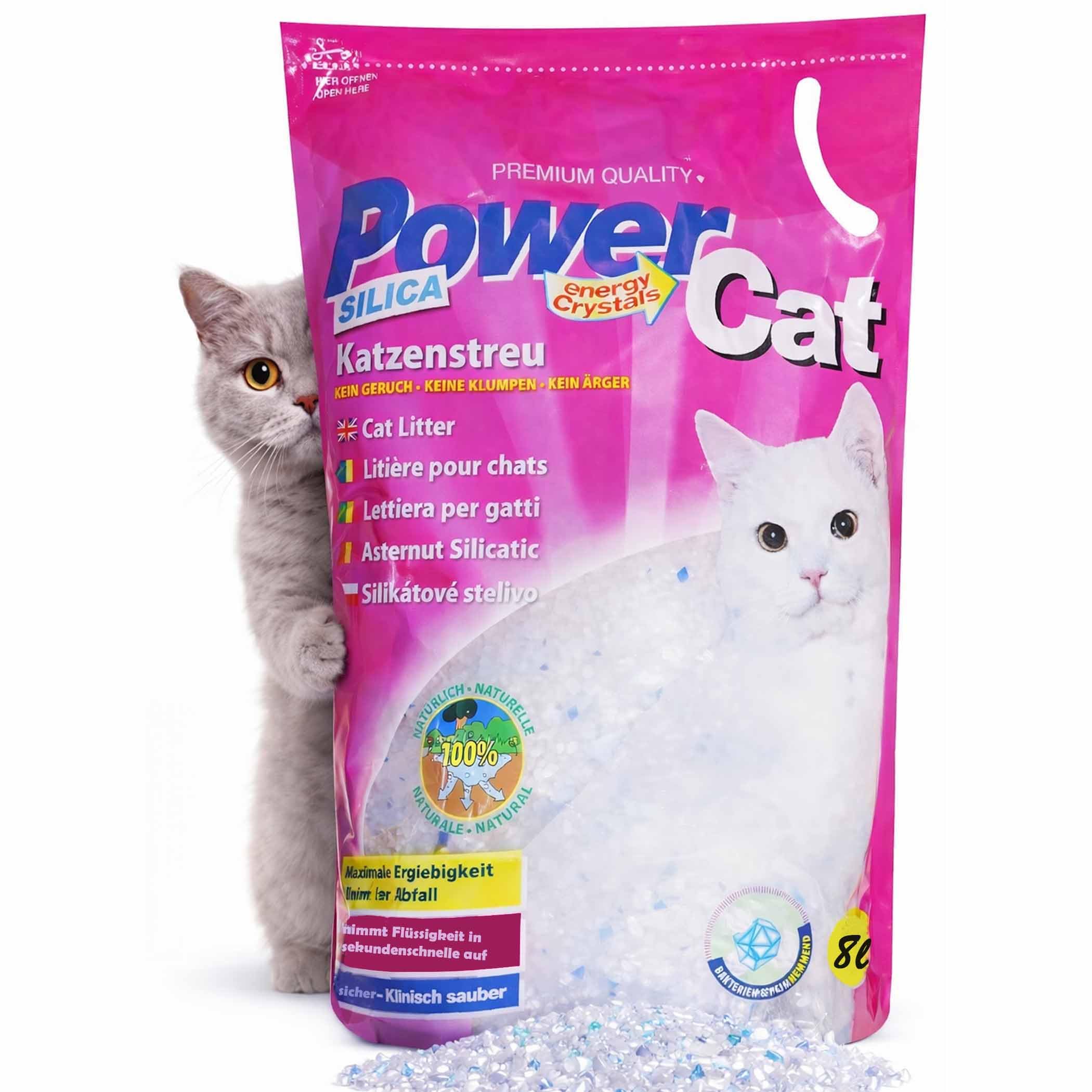 x 8 | 8 x 8 l = 64 L Power CAT Magic SILIKAT KATZENSTREU-PowerCat STREU-Forever CLEAN-