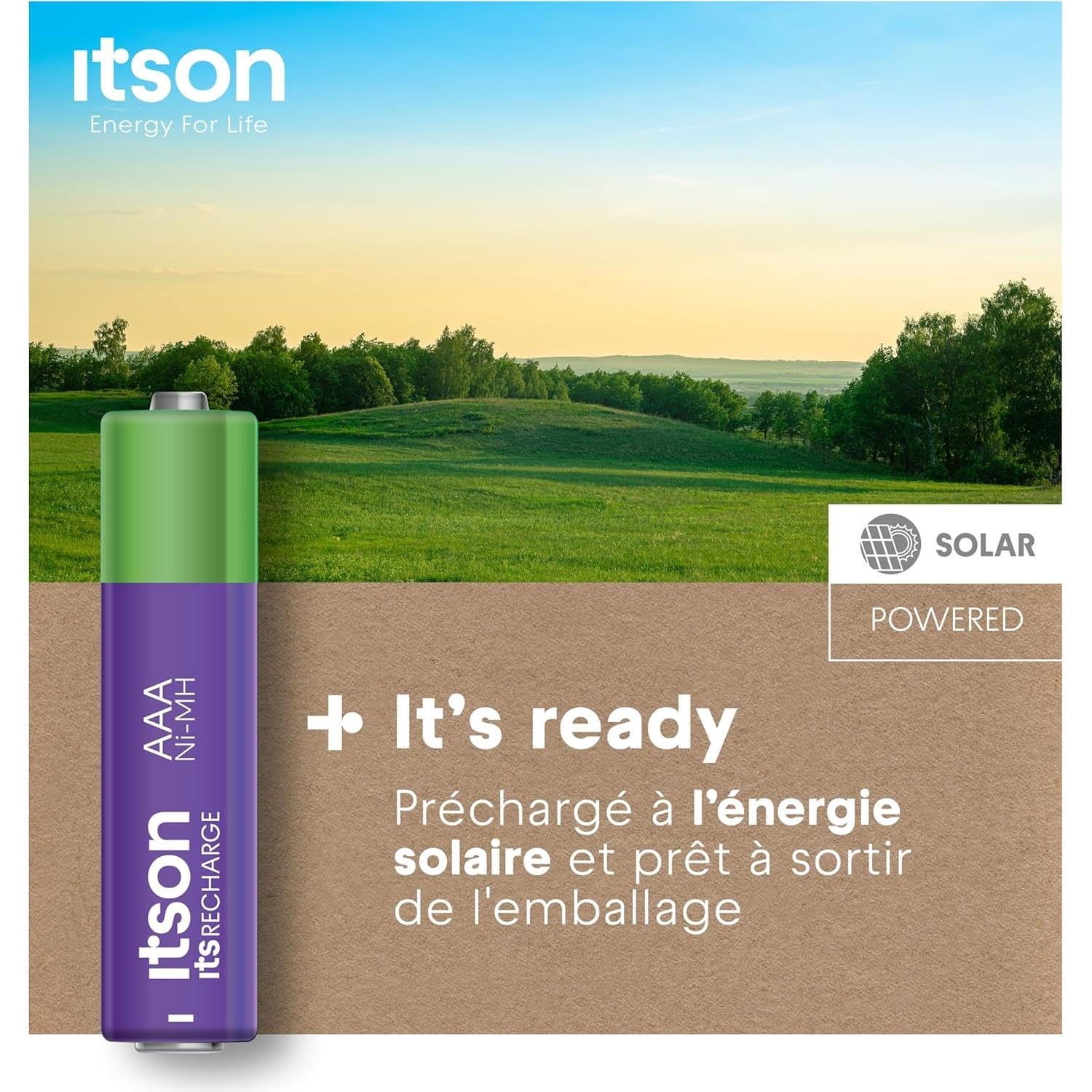 ITSON Lot de 3 x 8 Piles Rechargeables AAA Pro NiMH prêtes à l'emploi, 800 mAh, idéales pour horloges, Torches, télécommandes