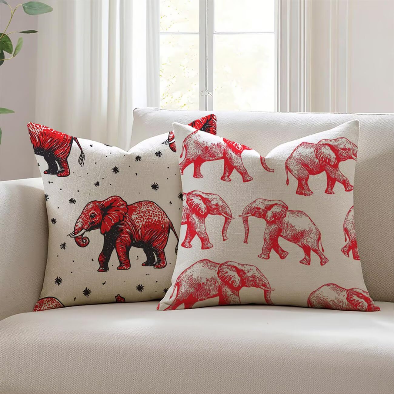 Housse de coussin 65x65cm animaux pour embellir votre salon de jardin et canapé extérieur