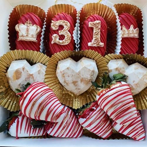 Miniatura 4 de Moldes de silicona para fondant, diseño de corazón y chocolate, para decoración de tartas, decoración de cupcakes, pasta de goma de mascar, arcilla