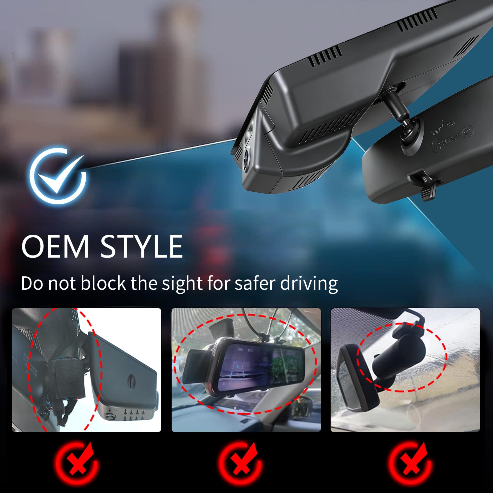 Mangoal Front 4K and Rear 1080P Dash Cam for Hyundai Tucson NX4 2022-2026 | Hybrid, SE SEL XRT Limited, OEM Fit, UHD 2160P Video, WiFi & App, Plug & Play, Loop Recording, GPS, 128GB Card
