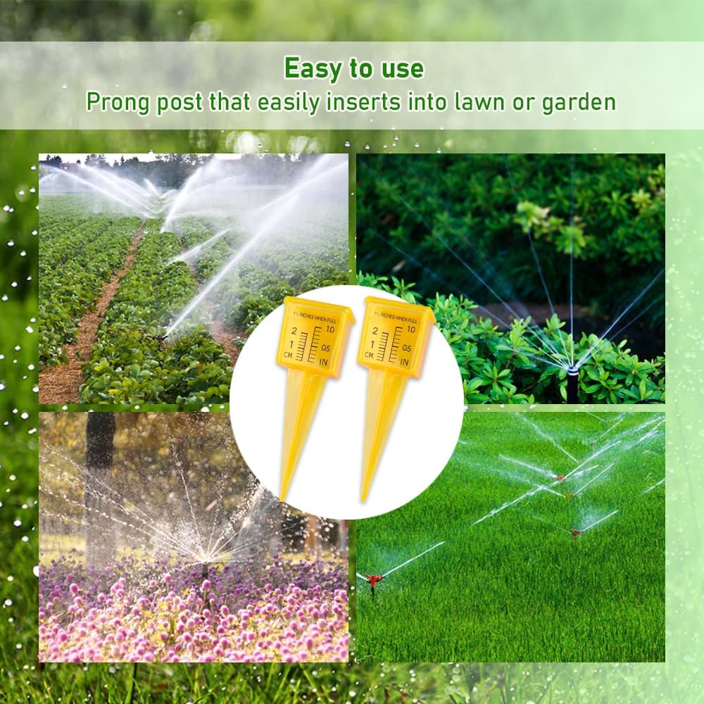 ZORZA 5Pcs Outdoor Rain Gauge Dual-Scale 1.5" Wide Mouth for Garden Yard