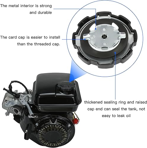 Miniatura 4 de YOXUFA Tapa del depósito de combustible de gas para Predator 212cc Coleman CT200U CT200U-EX BT200U Baja Warrior MB200 Doodlebug DB30 GX120 GX160