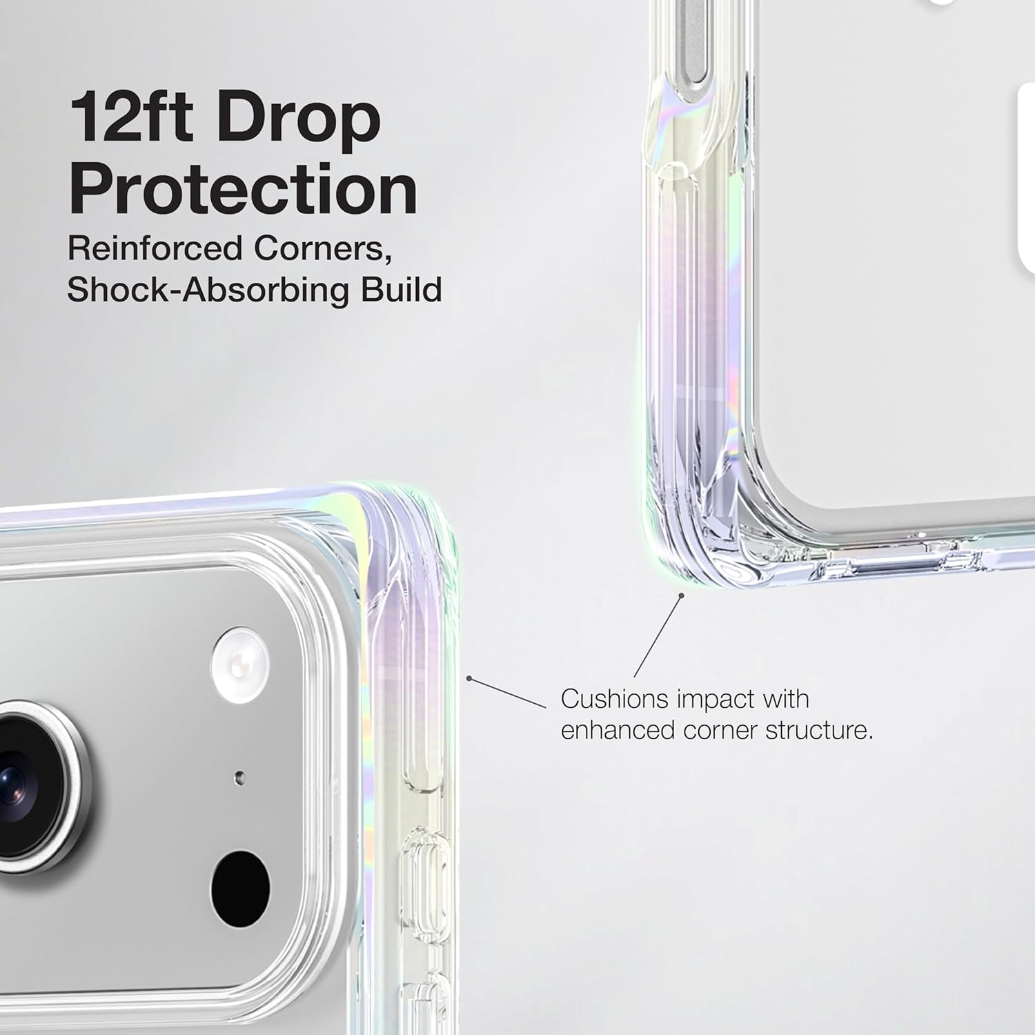 AMAZINGthing for iPhone 17 Pro Max [Omni Case], Designed for MagSafe Accessories, 10FT Drop Proof, Magnetic Phone Cover with Bumper Protection, Anti Yellowing, Transparent, Clear Rainbow
