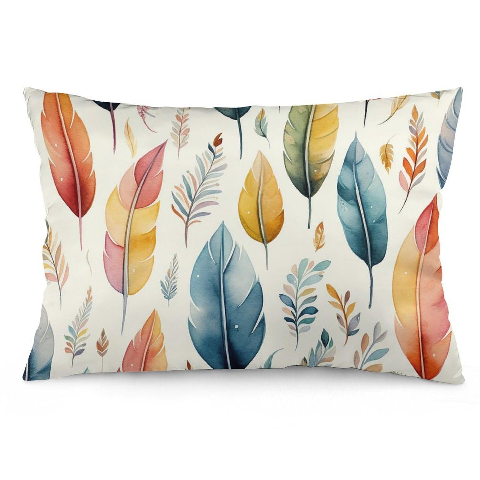 NTVOWPZO 2 Pack Decoration Throw Pillow Covers 12 "x20 Pillowcases Covers Feathers and Leaves Pillowcases Modern Farmhouse Home Decor Sofa Cushions Covers for Couch Bed Living Room