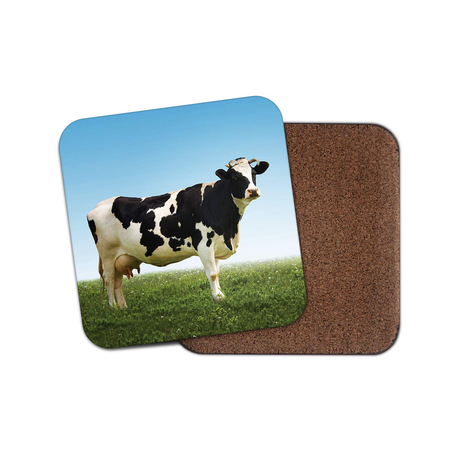 Destinationvinyl Multicolor 1 X Holstein Friesian Cow Coaster - Cattle Farmer Farm Dairy Fun #13030