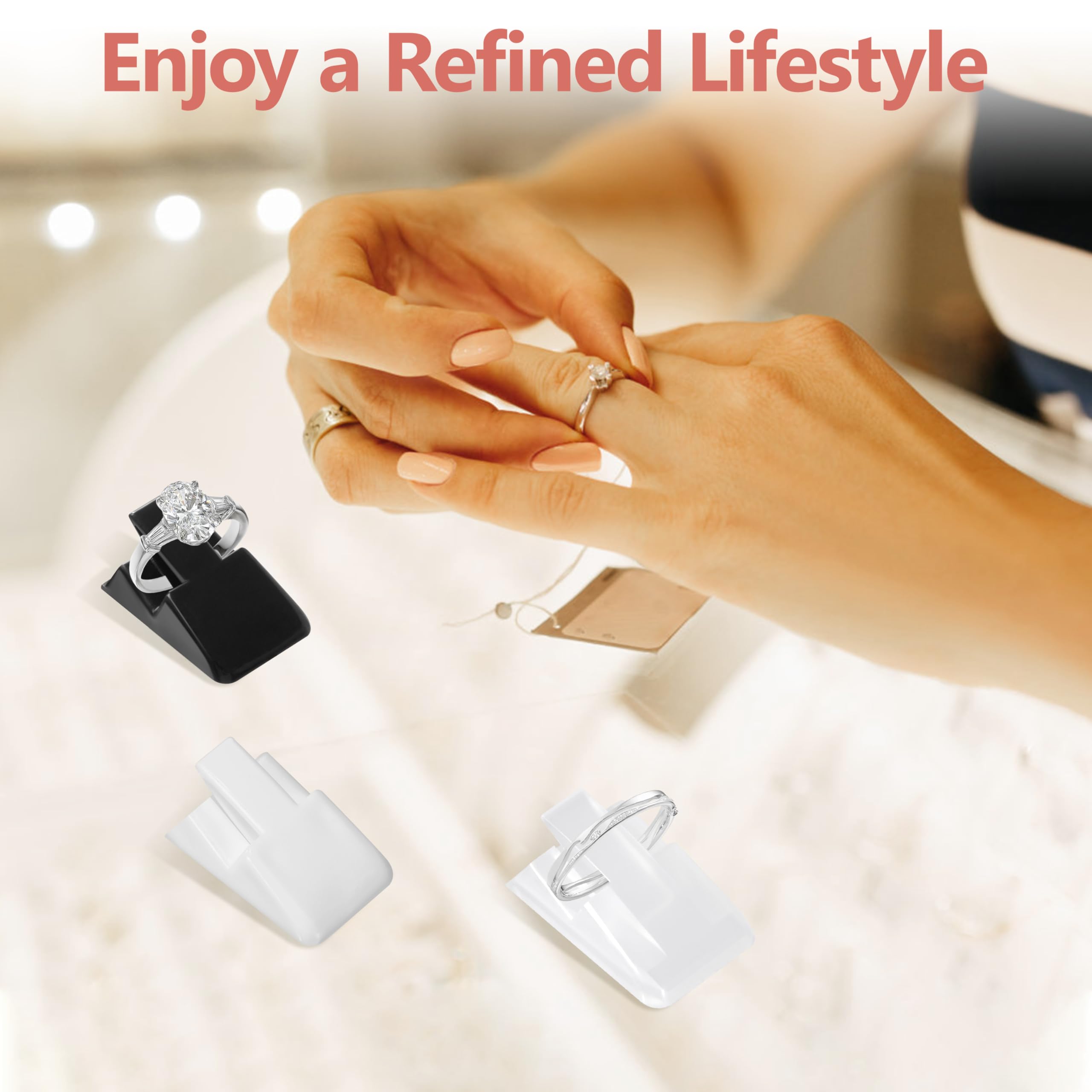 30 Pièces Présentoir à Bagues, Anneau En Plastique Présentoir