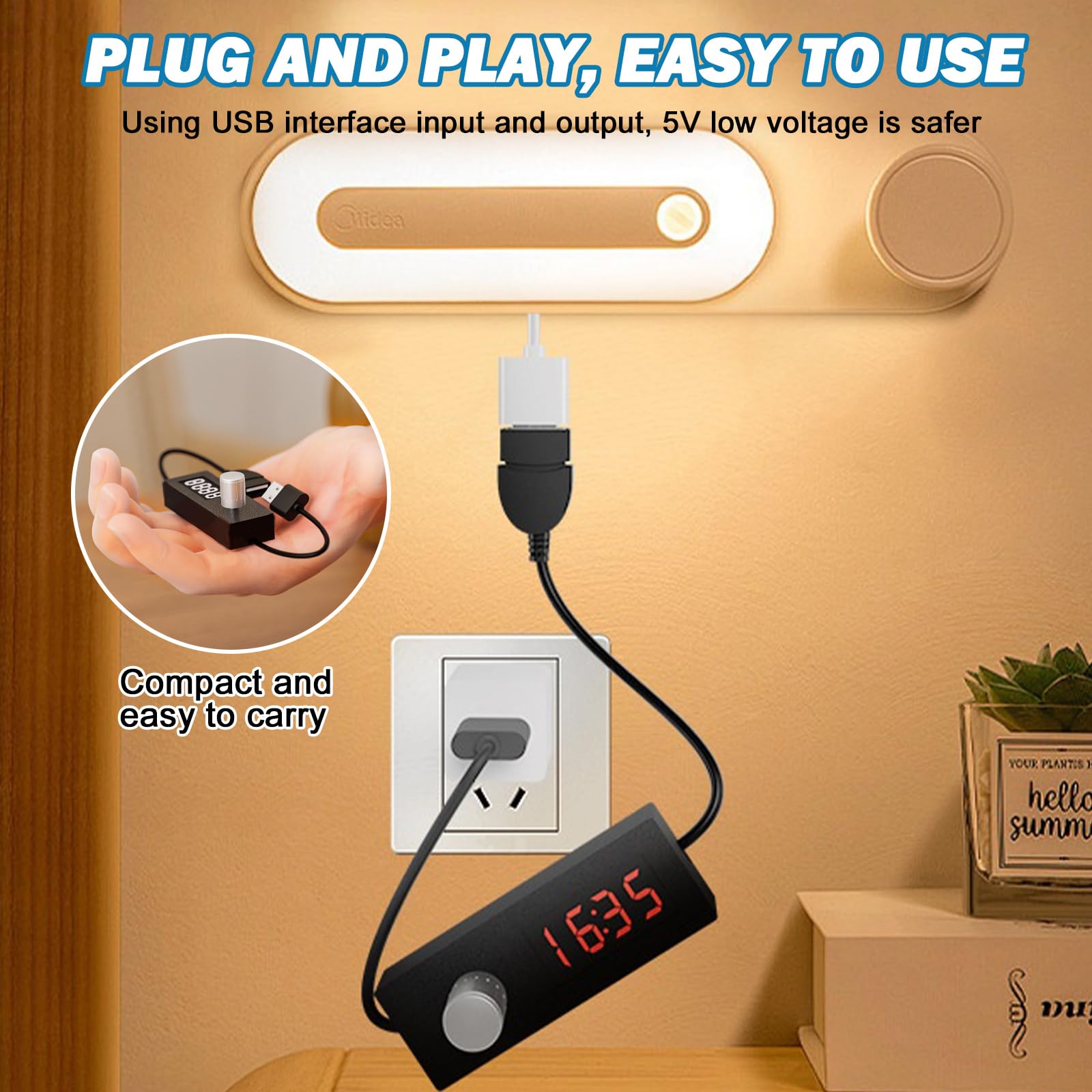 KASTWAVE Sart USB Countdown Tier Socket for Hoe Appliances and