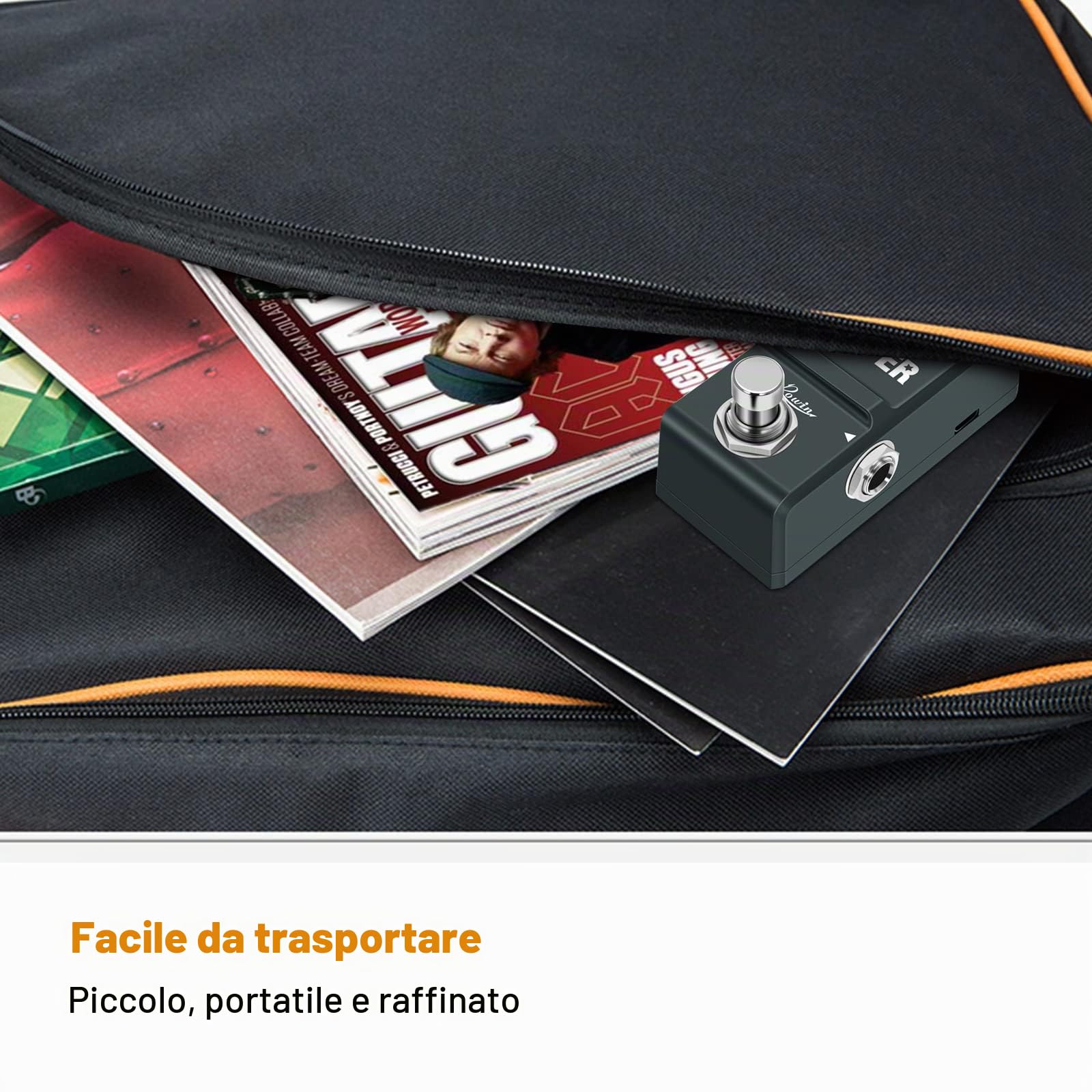 Rowin Tiny Looper LN-332 - Pedale per chitarra, con cavo USB, 10 minuti di registrazione, Loop Station, sovraincisioni Illimitate, per Chitarra Elettrica e Basso