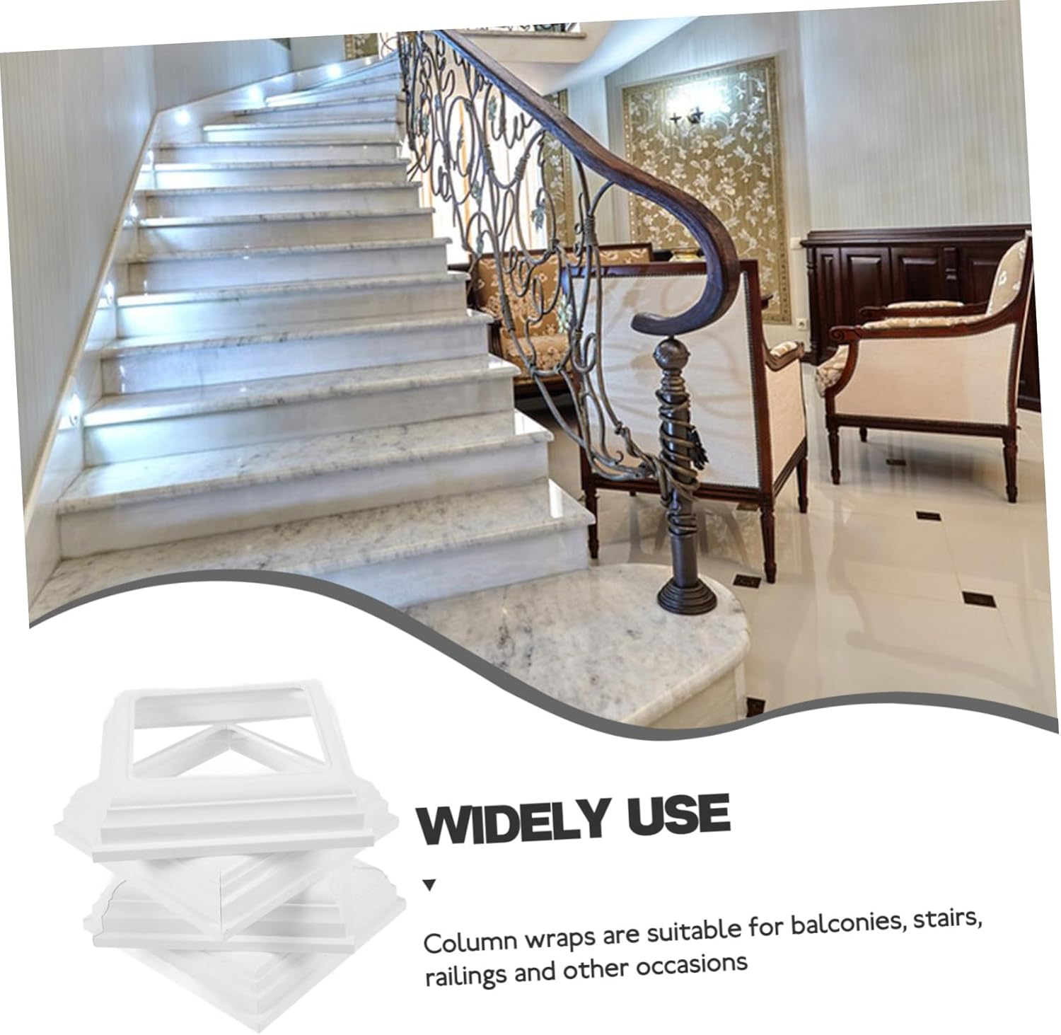 YARNOW 4sets Fence Post Caps White Fence Post Caps Covers Top White Protector 4pcs*4