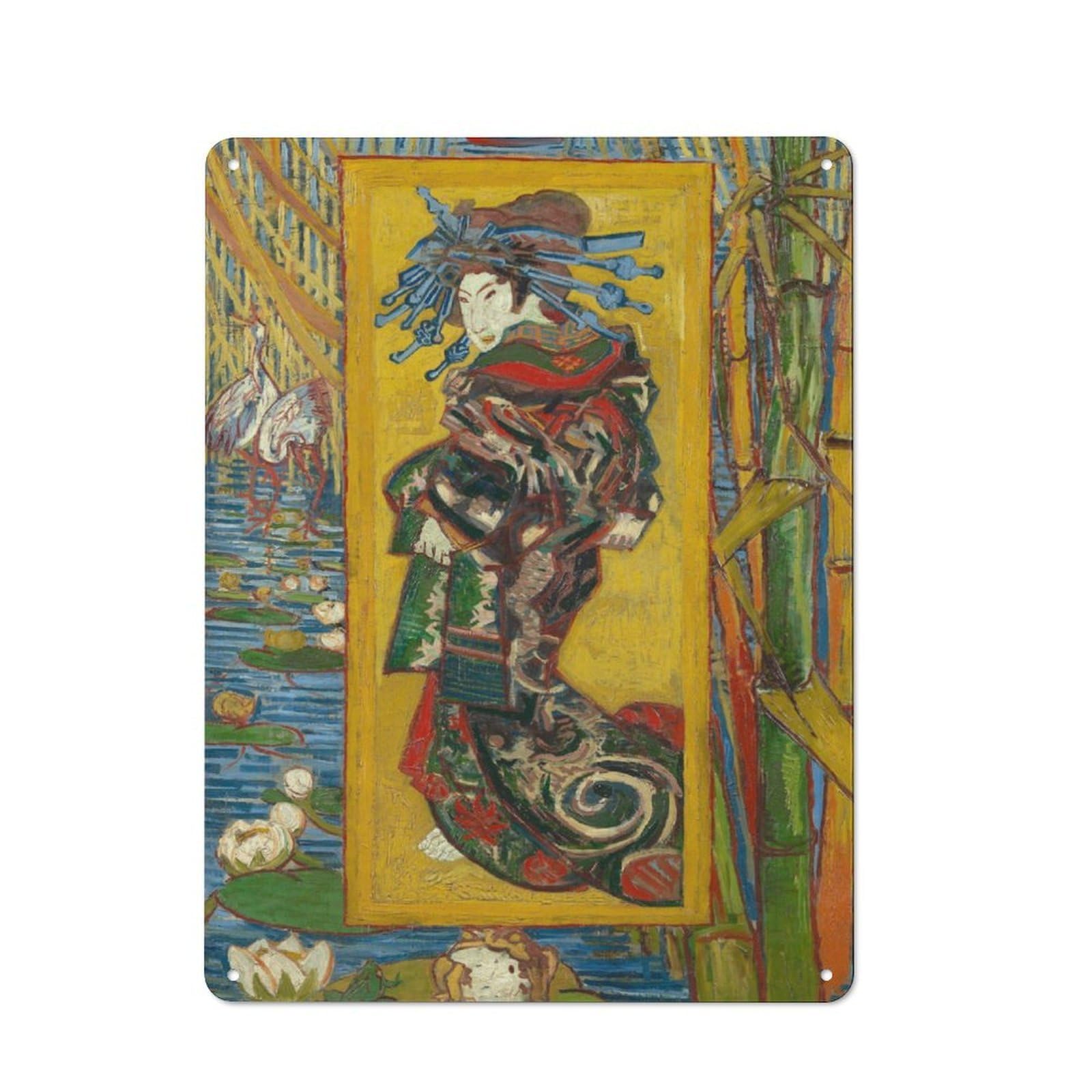 Junmoney Japonaiserie 40X30cm Retro Metal Sign With For Café Or Restaurant, For Collectors Decorating Cafés And Restaurants