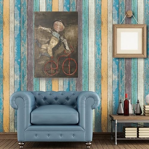 Vista 10 de Graciela Rodo Boulanger The Red Bicycle - Póster de pinturas infantiles para niños, póster de lienzo estético para pared, decoración moderna, 12 x