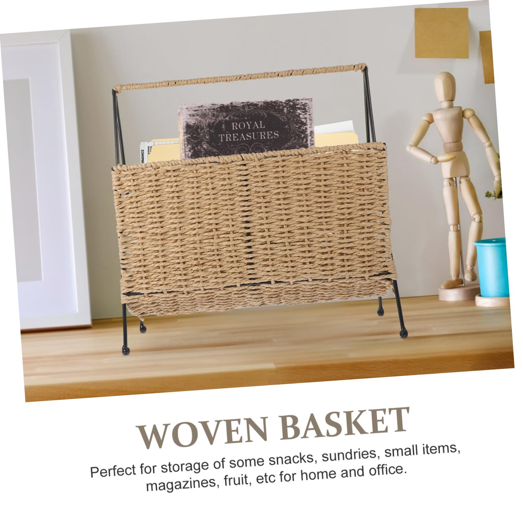 Cabilock Panier De Rangement Tressé Style Panier Décoratif Multifonctionnel Pour Snacks Organisateur De Maison