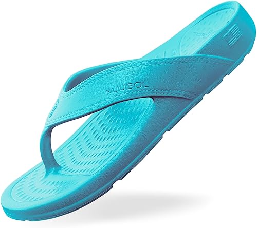 Vista 32 de NUUSOL Sandalias unisex en cascada; calzado antideslizante para senderismo/fascitis plantar; cojín suave, ligero y cómodo; soporte de arco y Negro