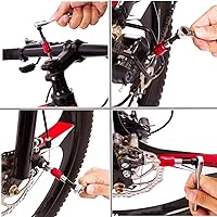 Vista 5 de YBEKI Bike Repair Tool Kit Set - Bicycle Multi-Tool Kit with Ratchet Reversible Tool & 10 Tool bits, Bone Wrench, Bike Portable Tool Bag. 6 Month