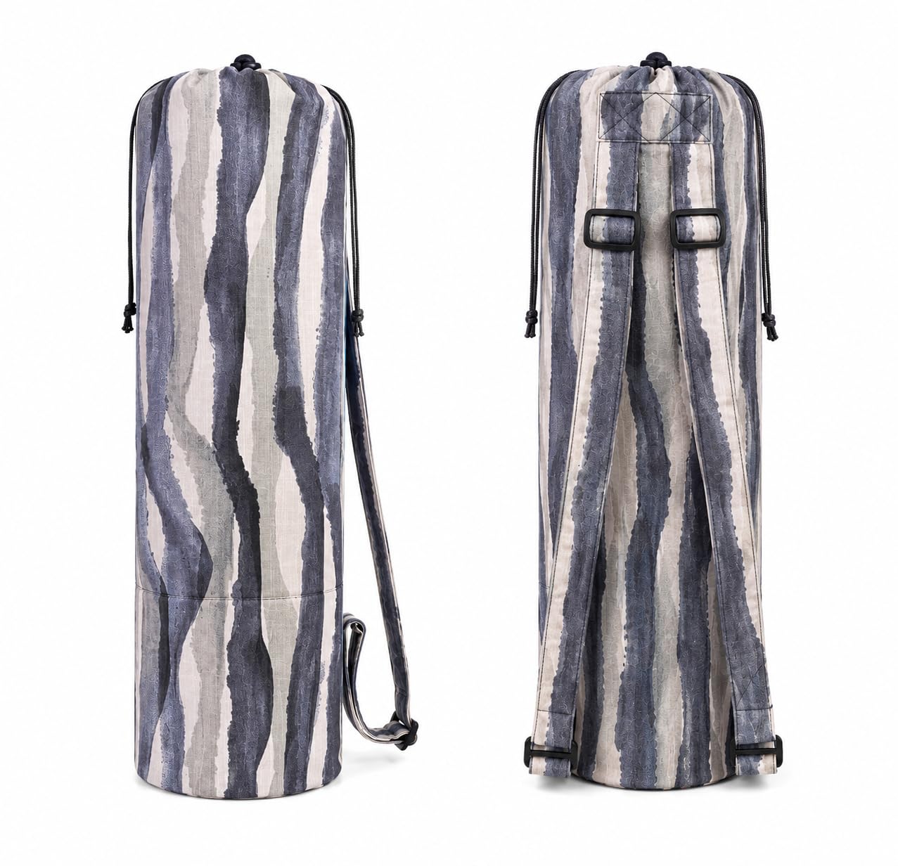 O2 Travel-lite Yoga Mat Bag, for Light Weight mats, Cotton, Stripes, Adjustable Double Straps-image-20