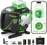 Huepar S04CG-C 16 Line Self-Levelling Laser Level 4 x 360° Reticle with LCD Screen, 4D Bluetooth Green Beam Tile Floor Laser Tool -360° Horizontal/Vertical Laser - 1