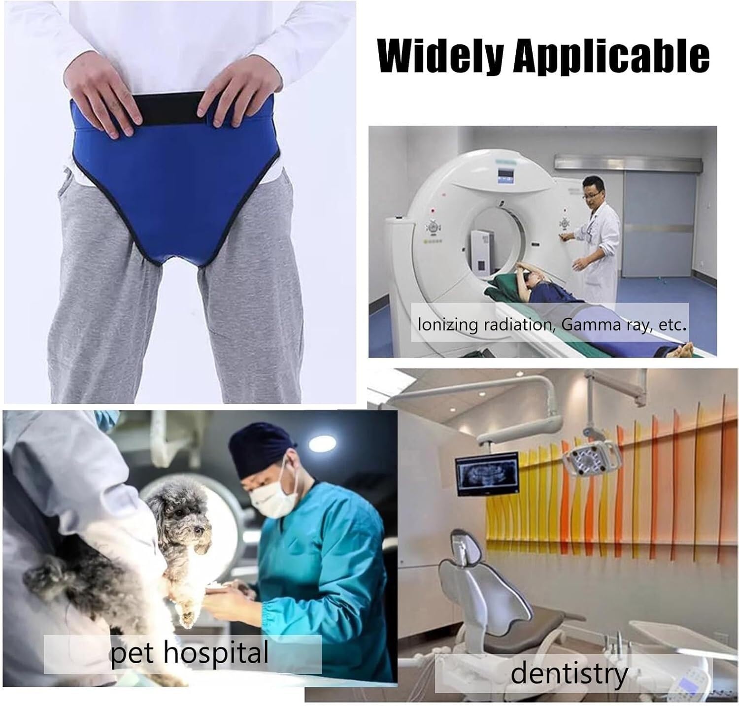 Pantalones Triangulares de Plomo y Traje de protección radiológica con blindaje de Plomo.(0.5 mmpb)