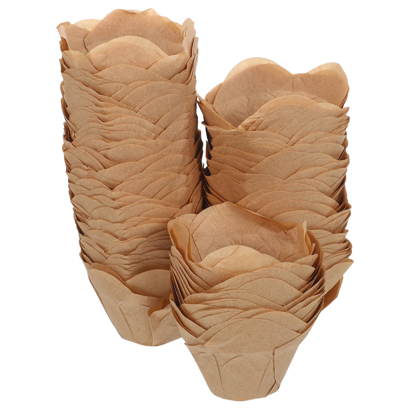 Caissettes tulipe pour cupcakes en papier naturel : l'élégance de la cuisson