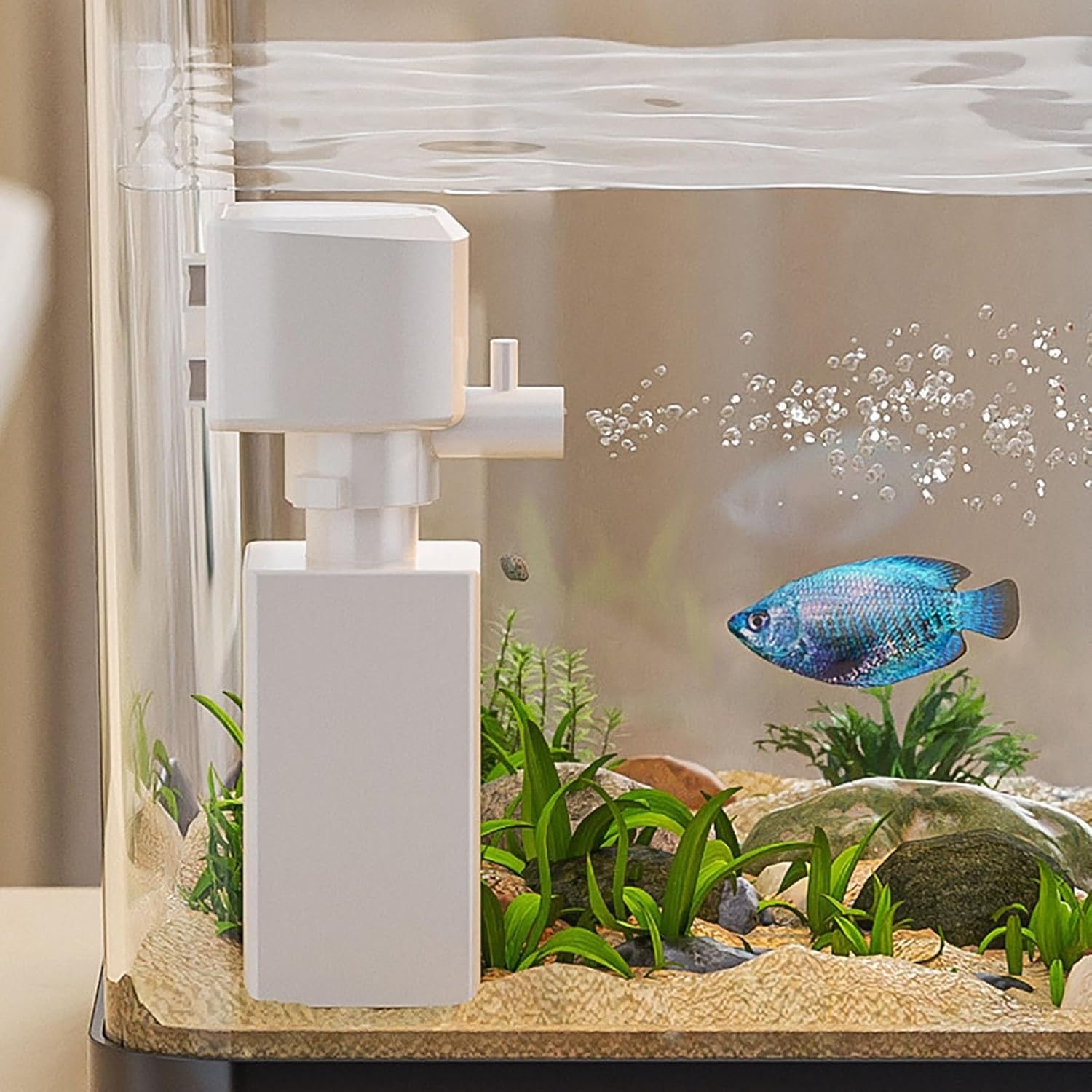 Tank-Aquarium, Komplettes Startergehäuse for Wasserschildkröten Mit Filter, Sumpfschildkrötensee Wasserpumpe, for Den Lebensraum Von Haustier-Reptilien(L-19.5 * 8.5 * 8.3in)