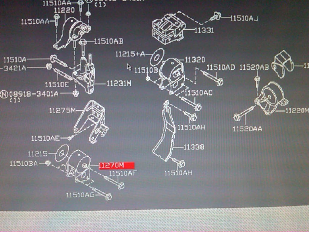 Genuine Nissan Parts - Insulator Assy-Engine Mounting (11270-8J10A)