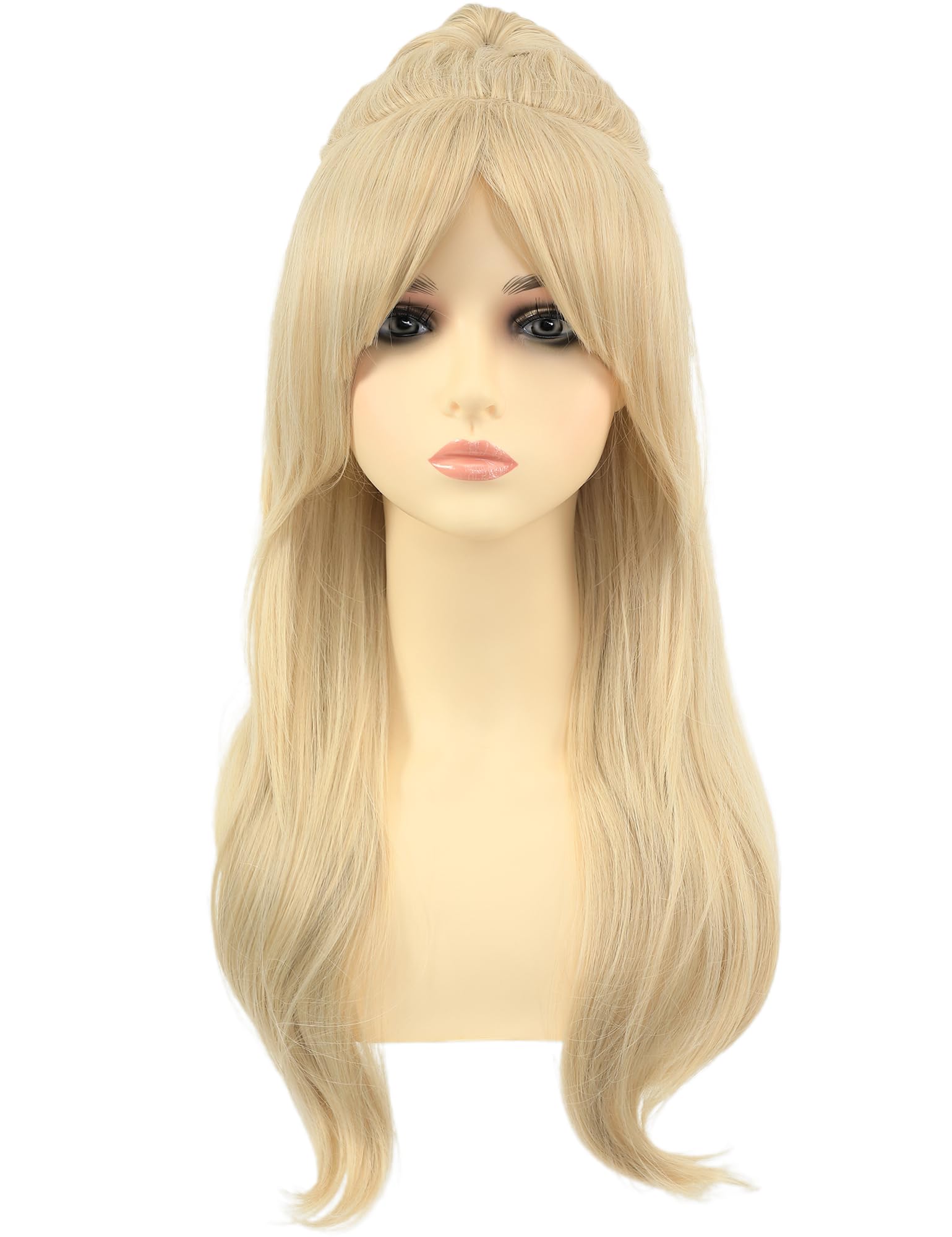 Amazon.com: morvally Long Blonde Ponytail Wig with Bangs 