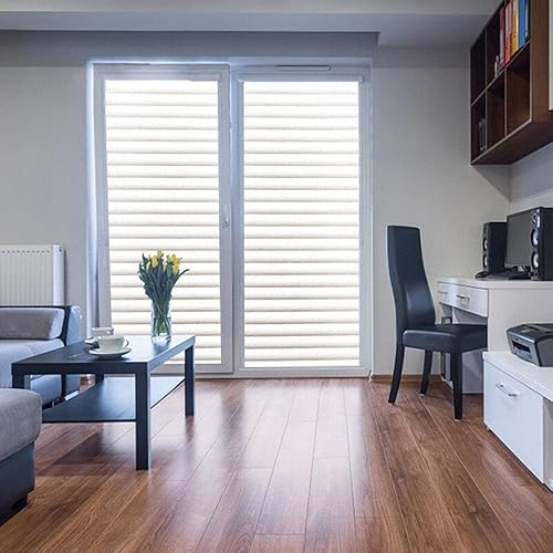 Miniatura 6 de Película de privacidad para ventanas de imitación – Película unidireccional para ventana, película esmerilada no adhesiva, no se ve hacia afuera,