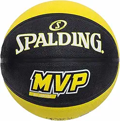 Bola de Basquete Spalding MVP Preto/Amarelo Tamanho 7