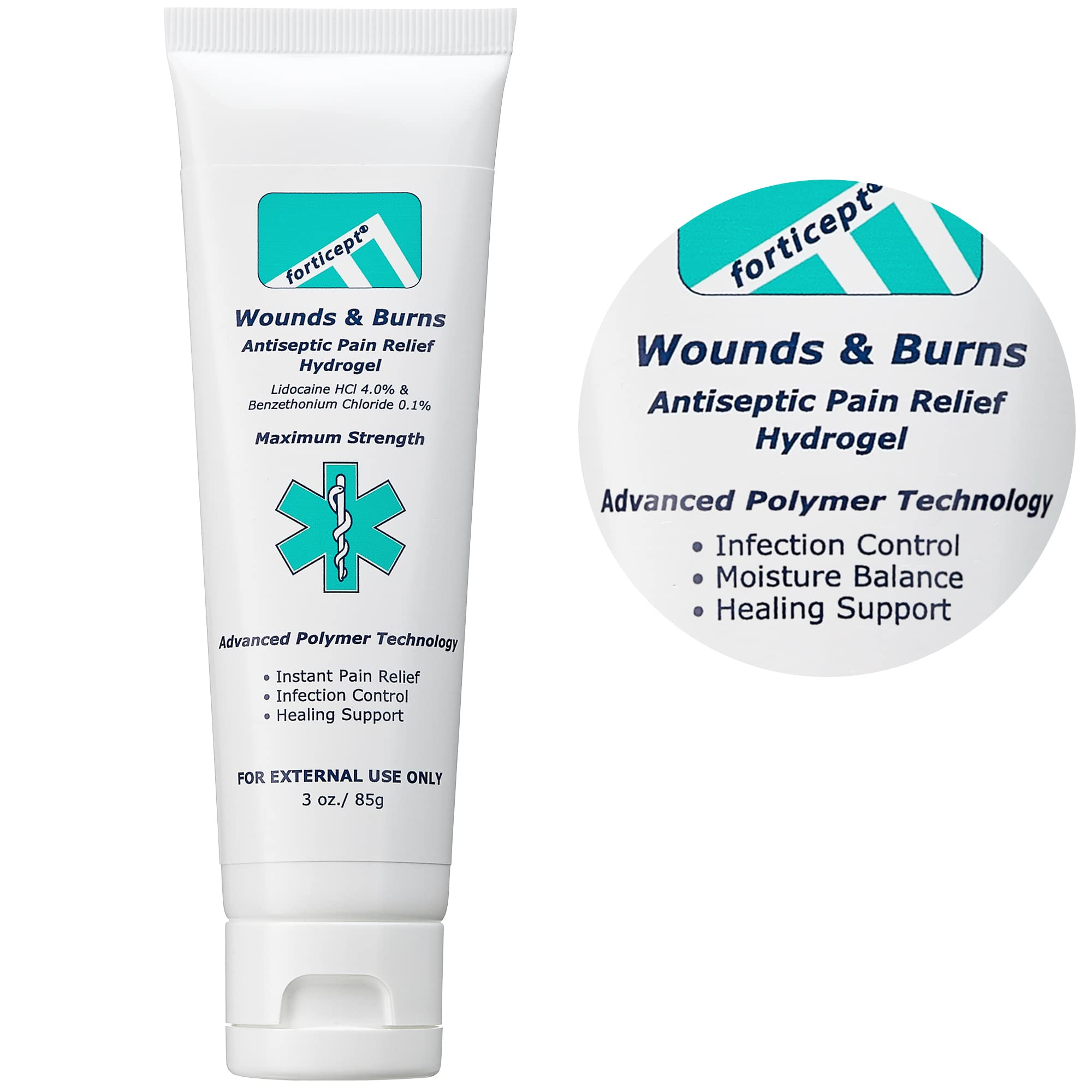 Buy Forticept Wounds & Burns 4 Lidocaine Gel Maximum Strength Pain