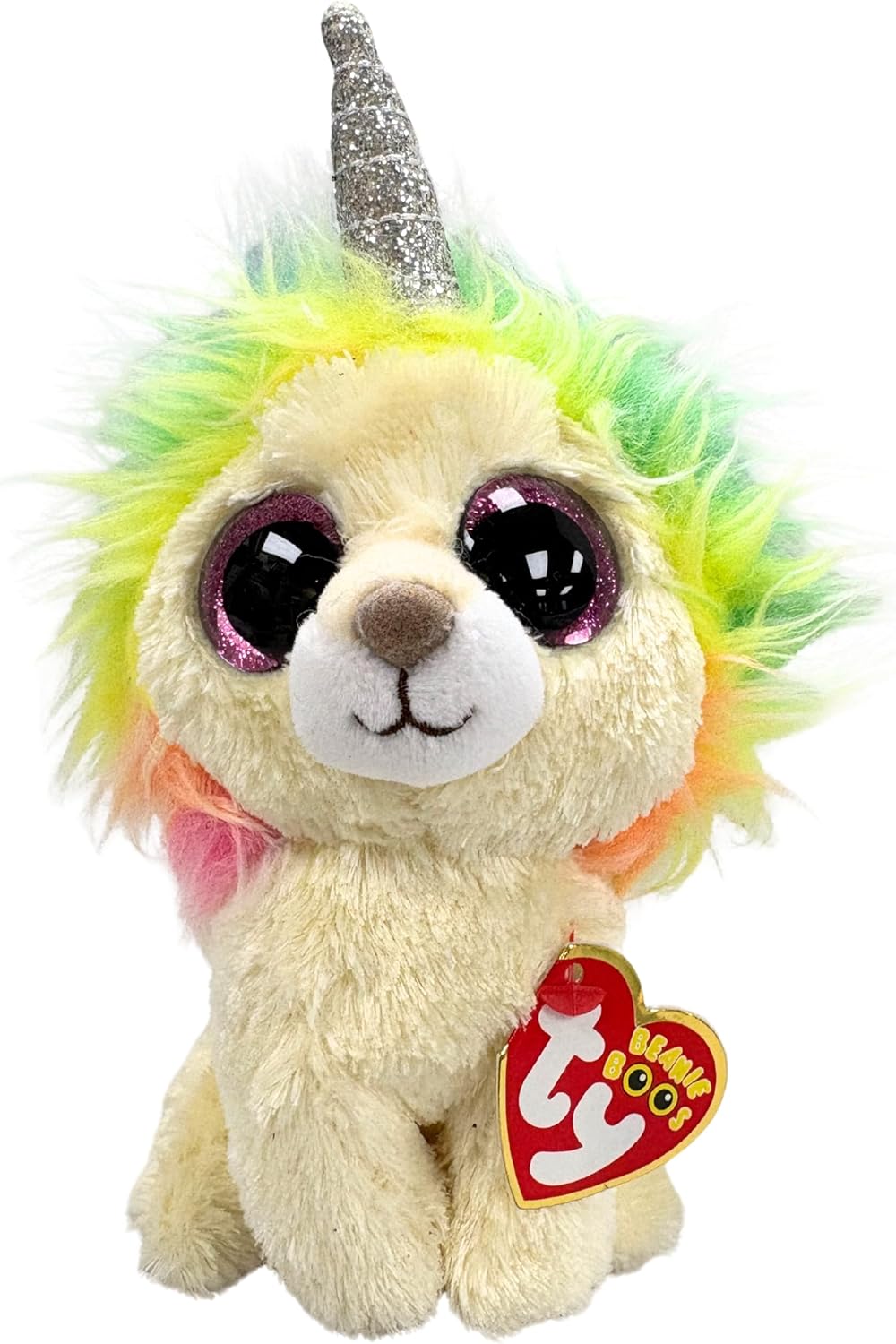 Ty Claire's Beanies Girl's Beanie Boo Small Layla The Rainbow Lion Plush Toy