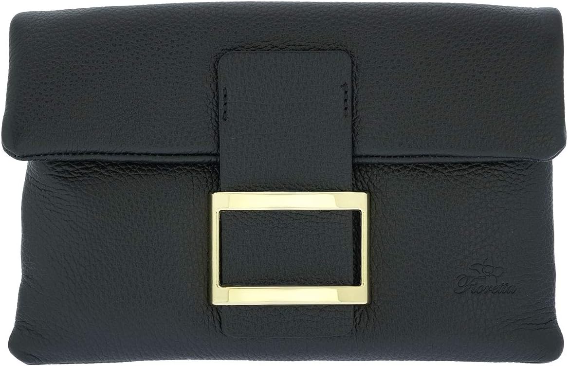 Italian Genuine Leather Wristlet Crossbody Shoulder Bag Clutch Handbag For Women