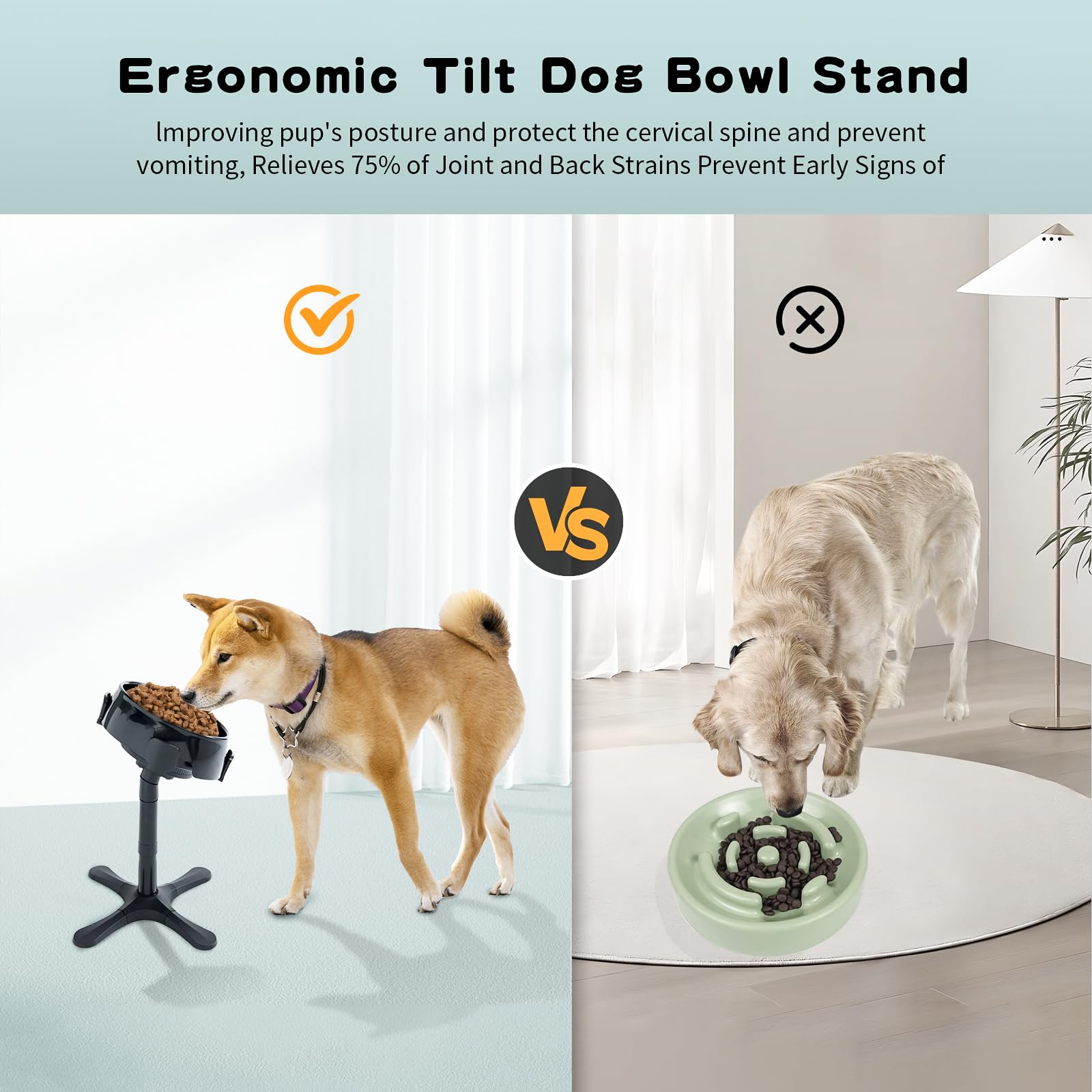 ALILEWAY - Paquete de 2 soportes elevados para cuencos para perros, ancho ajustable en altura, soportes elevados para cuencos para perros, cuencos de alimentación para mooost, almohadillas