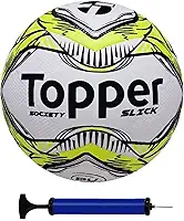 Bola Society Topper Slick Amarela + Bomba De Ar
