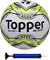 Bola Society Topper Slick Amarela + Bomba De Ar