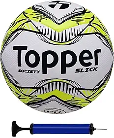 Bola Society Topper Slick Amarela + Bomba De Ar