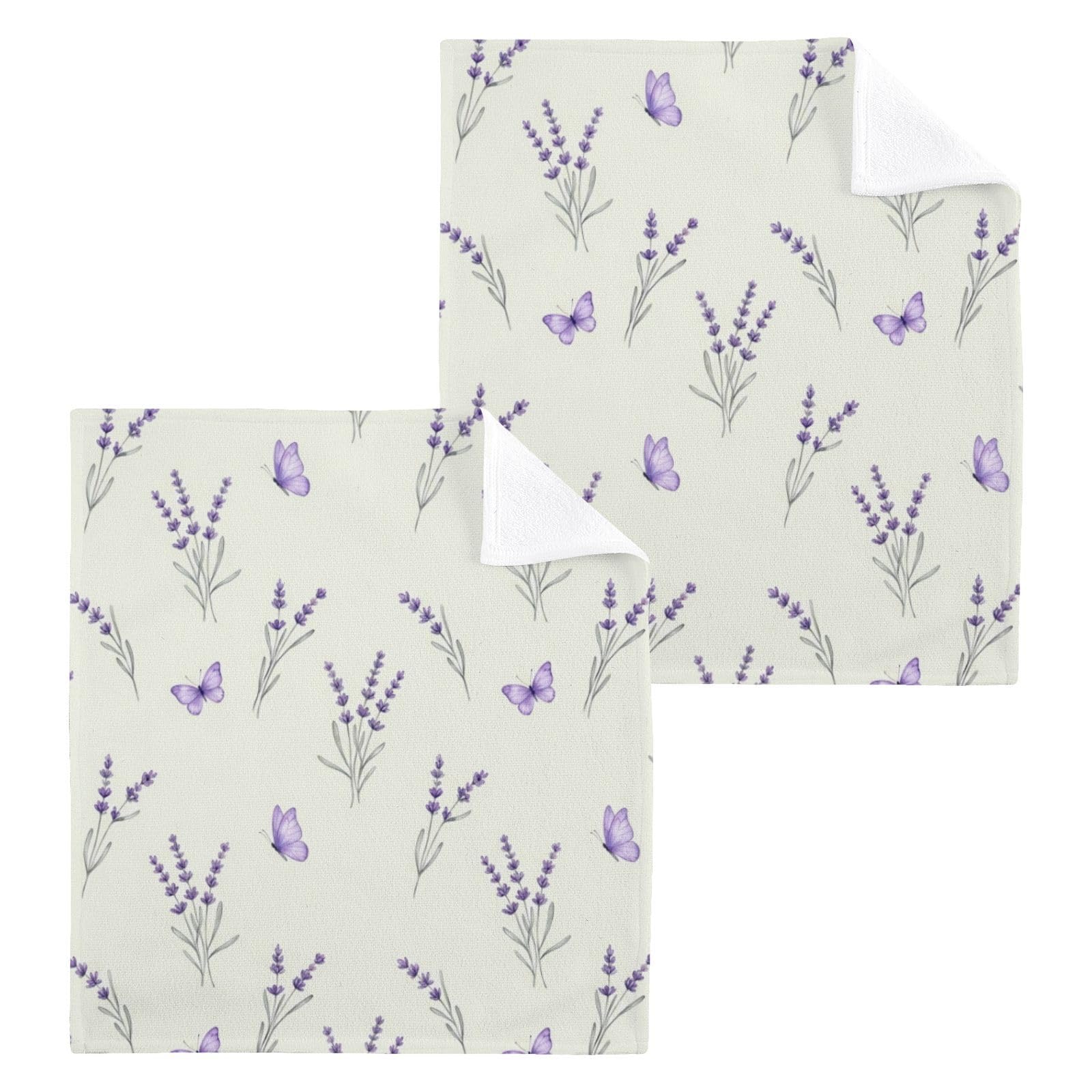 BOESI Floral Pattern 12x12in Cotton Washcloth,Face Towel