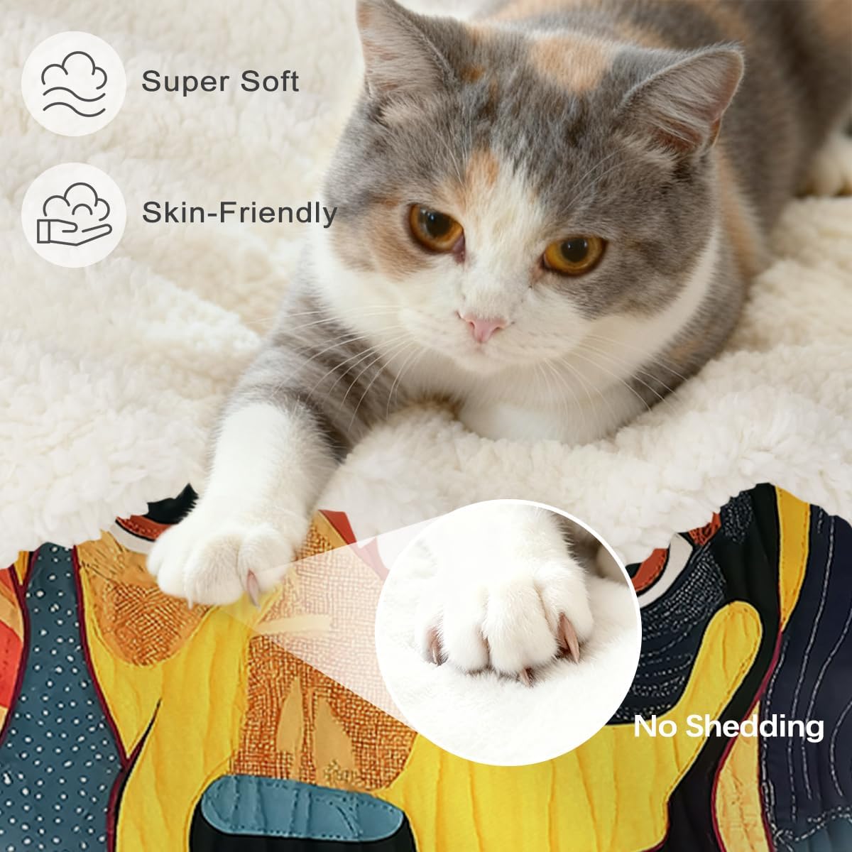 Sleepwish Pet Blankets for Couches: Floral Patchwork Dachshund Puppy Essentials- Dog Cover for Couch Winter Bedding for Sofa Car Travel Camping 50x60 Inches