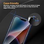 3 Pack Privacy Screen Protector for iPhone 14/13/13 Pro/iPhone 16e/iPhone 17e, Mounting Frame, Anti Spy Tempered Glass 9H Hardness, Black Protector Anti Spy, Bubble Free, Anti-Scratch