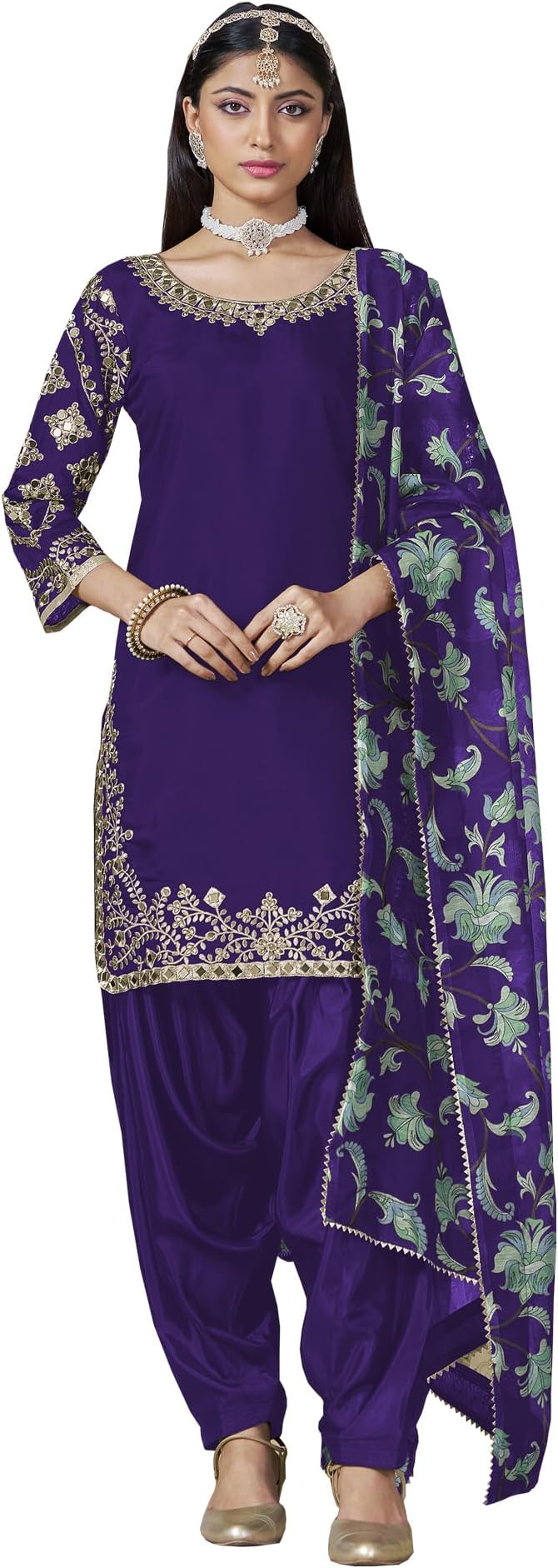 Indain Pakistani Stitched beautiful Wedding Function Wear Special Panjabi Style Patiala Salwar Suit