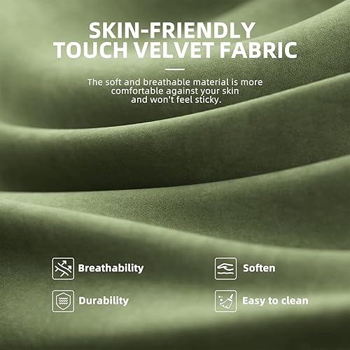 Miniatura 4 de Ferghana Silla ergonómica de tela de terciopelo para videojuegos con reposapiés y masaje, respaldo alto, silla reclinable para computadora para