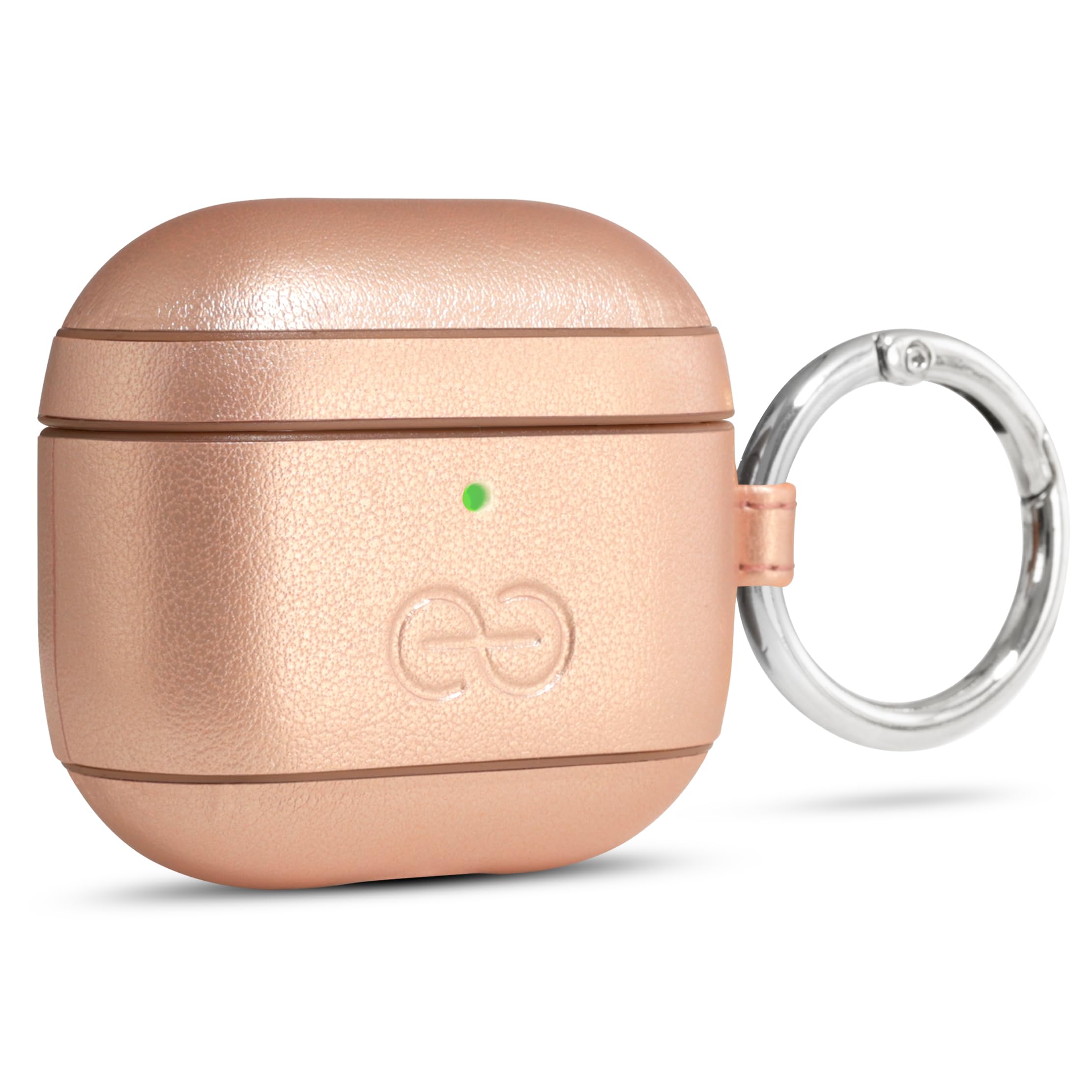 Dreem Om Case Cover with Keychain Clip Compatible with AirPods 4 for Apple AirPods 4th Generation, Vegan Leather AirPod Case for Men & Women, Luxury Earbuds Accessory for iPhone - Caramel — view 36