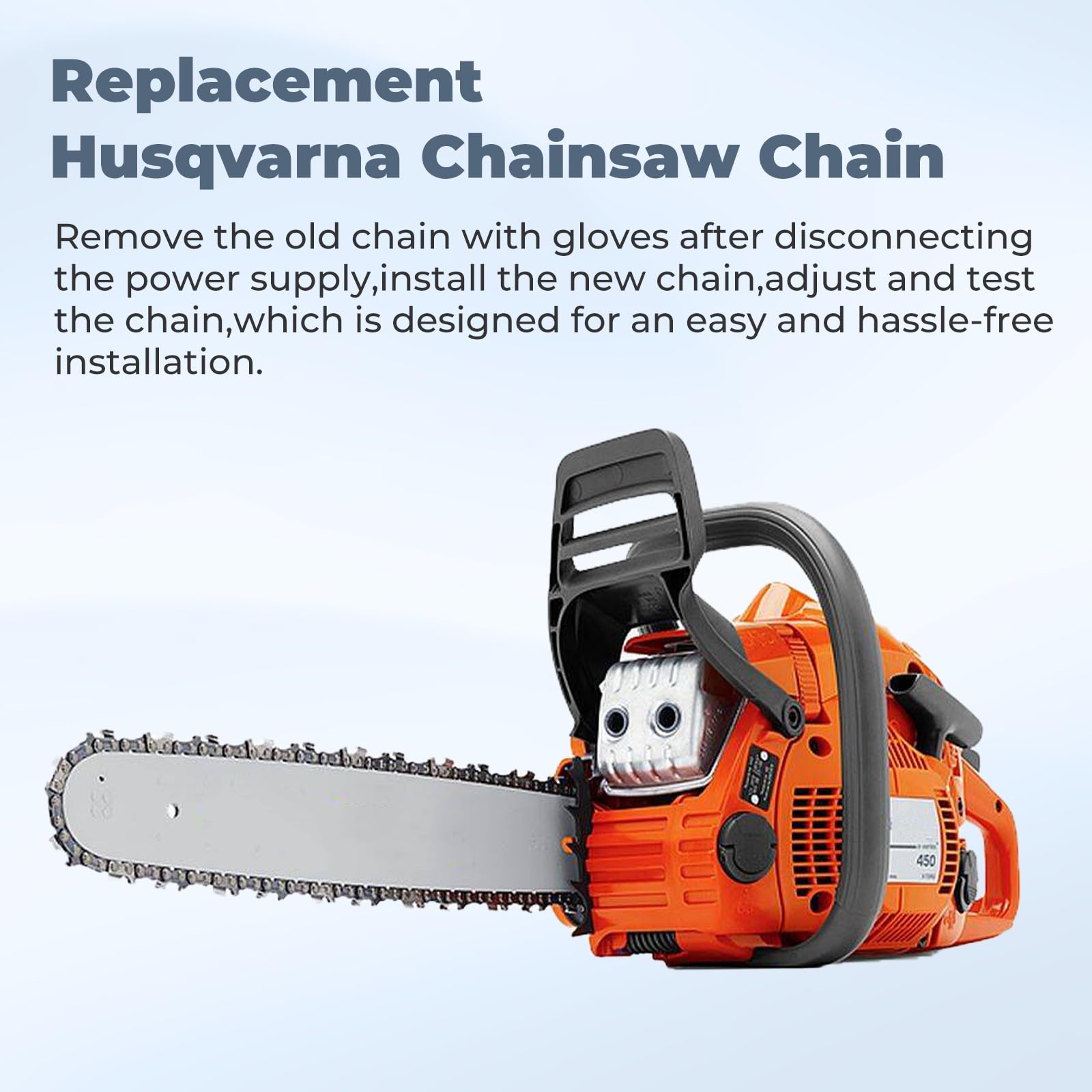 33RS-72 - Cadena de motosierra de 20 pulgadas de repuesto para motosierra Stihl 026,044, MS311, MS391, MS441, MS460, hoja de sierra de cadena 3623 005 0072, 72 eslabones de transmisión de 0.04
