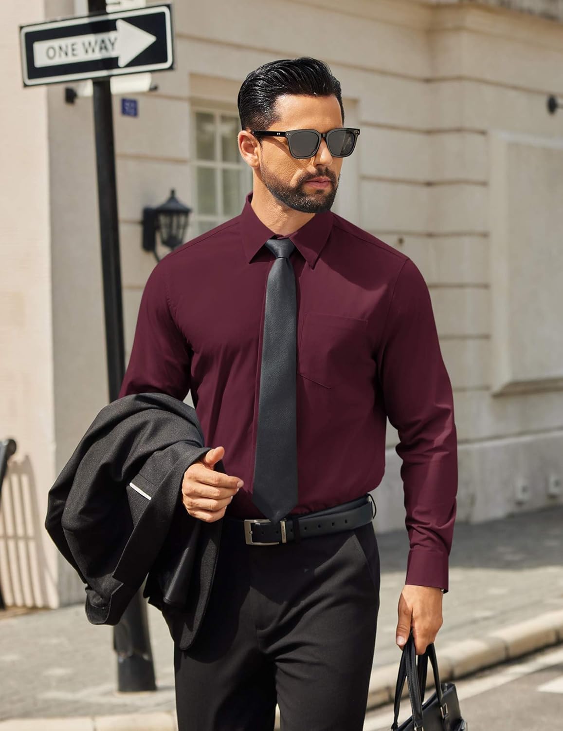 COOFANDY Mens Dress Shirts Long Sleeve Poplin Formal Shirt Casual Button Down Shirts - Image 5