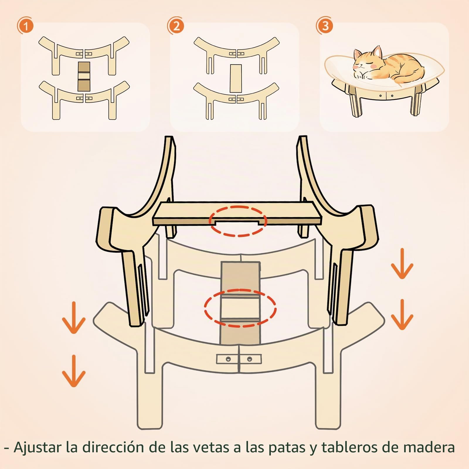 CheerPals Cama elevada para gatos en forma de flor, 55 cm de largo y ancho, gran sofá para gatos, elegante silla para gatos con almohada súper elástica y suave, mueble para gatos para dormir para