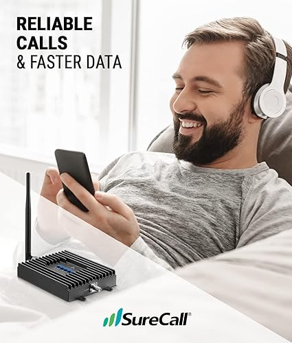 Miniatura 6 de 1 kit amplificador de señal de teléfono celular Surecall Fusion4Home, Antena de látigoYagi, Solid